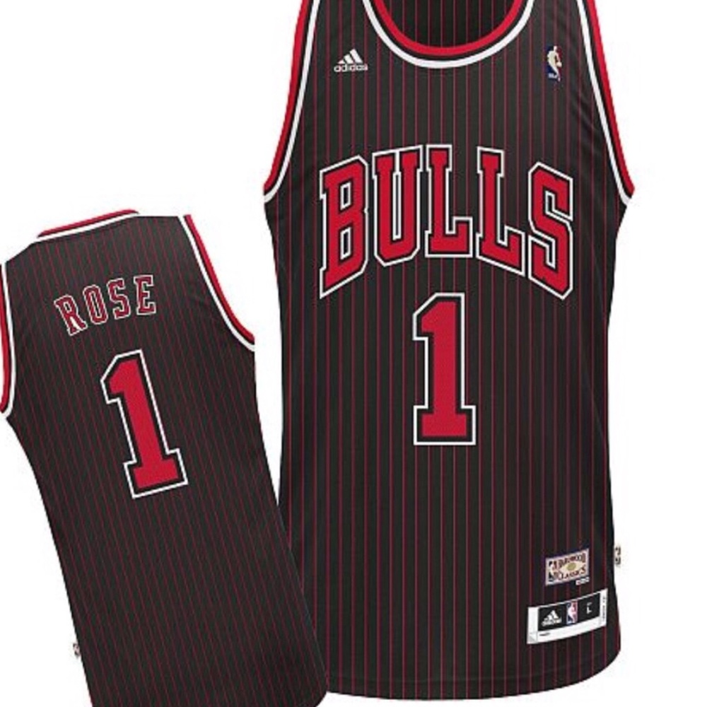 Men’s Adidas NBA Chicago Bulls Jersey #1 Rose